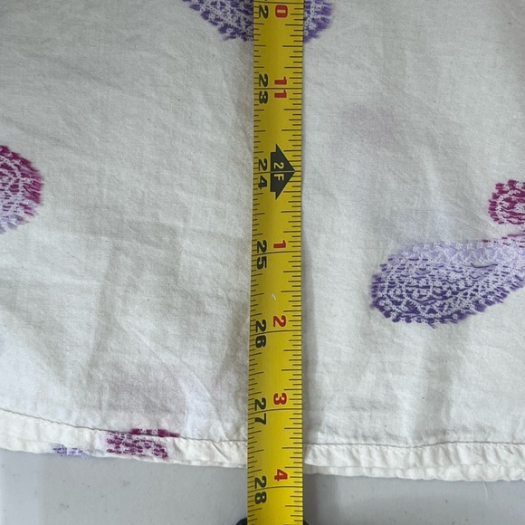 J. Jill Barley Multi Sz XL Cotton Blend Boho Oversized Split-Neck Top - Picture 9 of 12